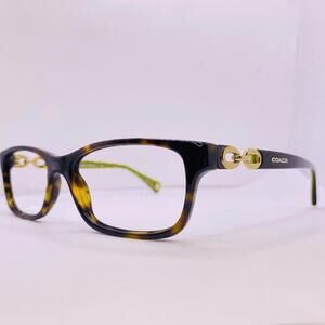 Coach Eyeglasses HC 6052 Fannie 5232 Dark Tortoise Green 52 [] 16 135 MM Gold
